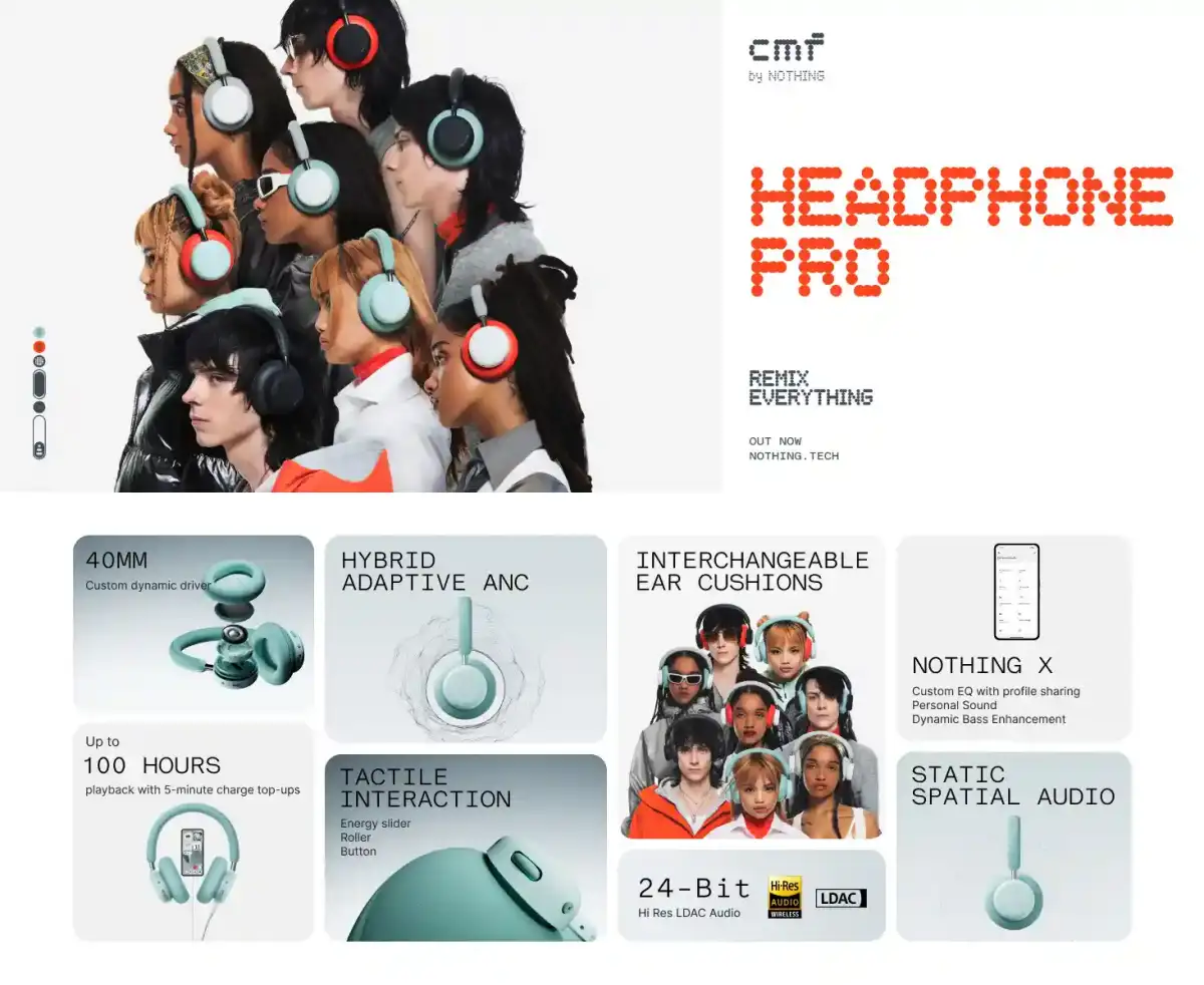 Nothing CMF Headphone Pro hybrid ANC design detail