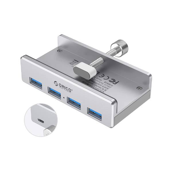 ORICO Hub 4 in 1 Clip-type USB 3.0 HUB 4 Ports USB Splitter Adapter with Power Supply