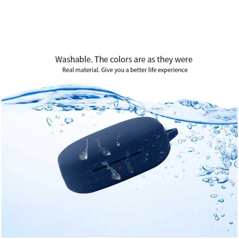 Black silicone cover for OnePlus Buds 3 showing shock absorption