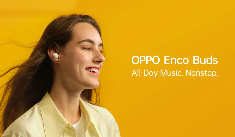 Oppo Enco Buds True Wireless Earbuds Front View