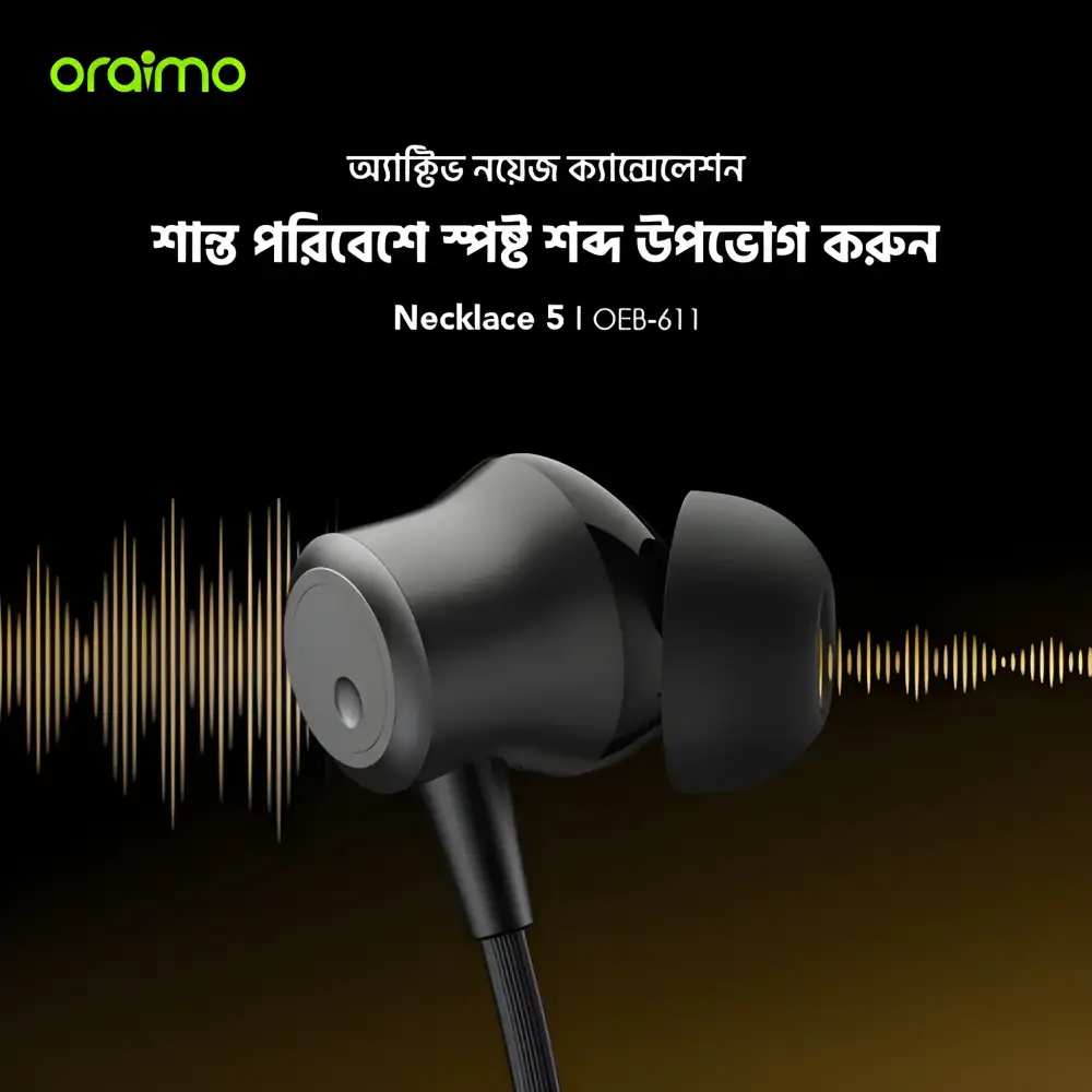 Premium Oraimo neckband offering clear wireless soun