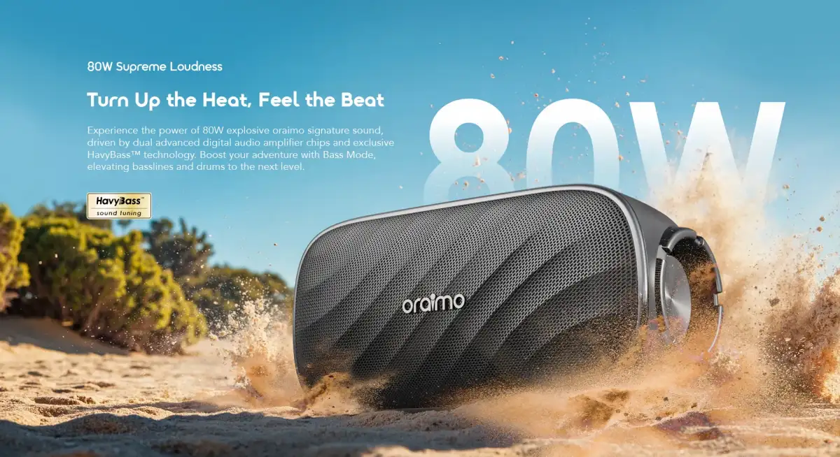Oraimo 80W Bluetooth party speaker with microphone