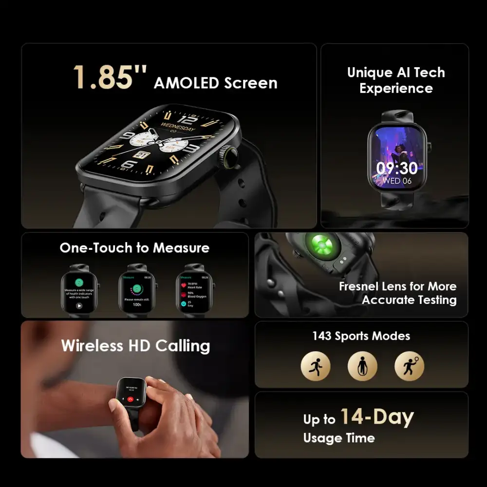 Oraimo Watch Pro AM 1.85″ AMOLED Smart Watch