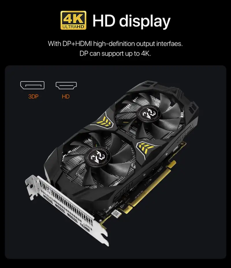 PELADN RX 580 8G Dual Fans Gaming Graphics Card