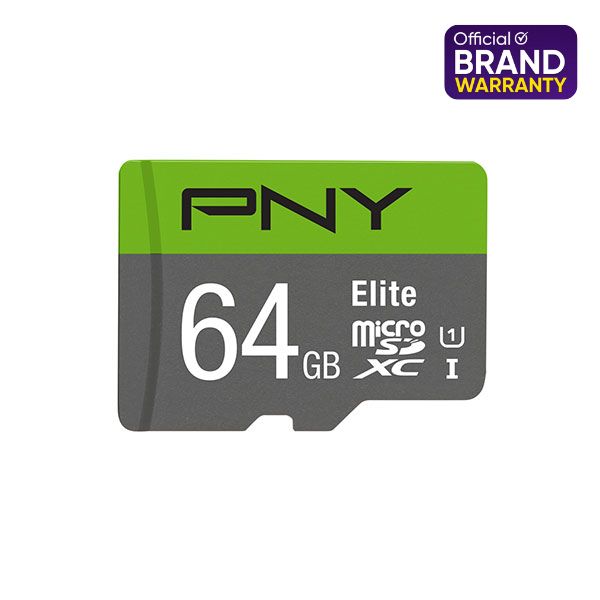 PNY Elite Class 10 U1 64GB microSD Memory Card