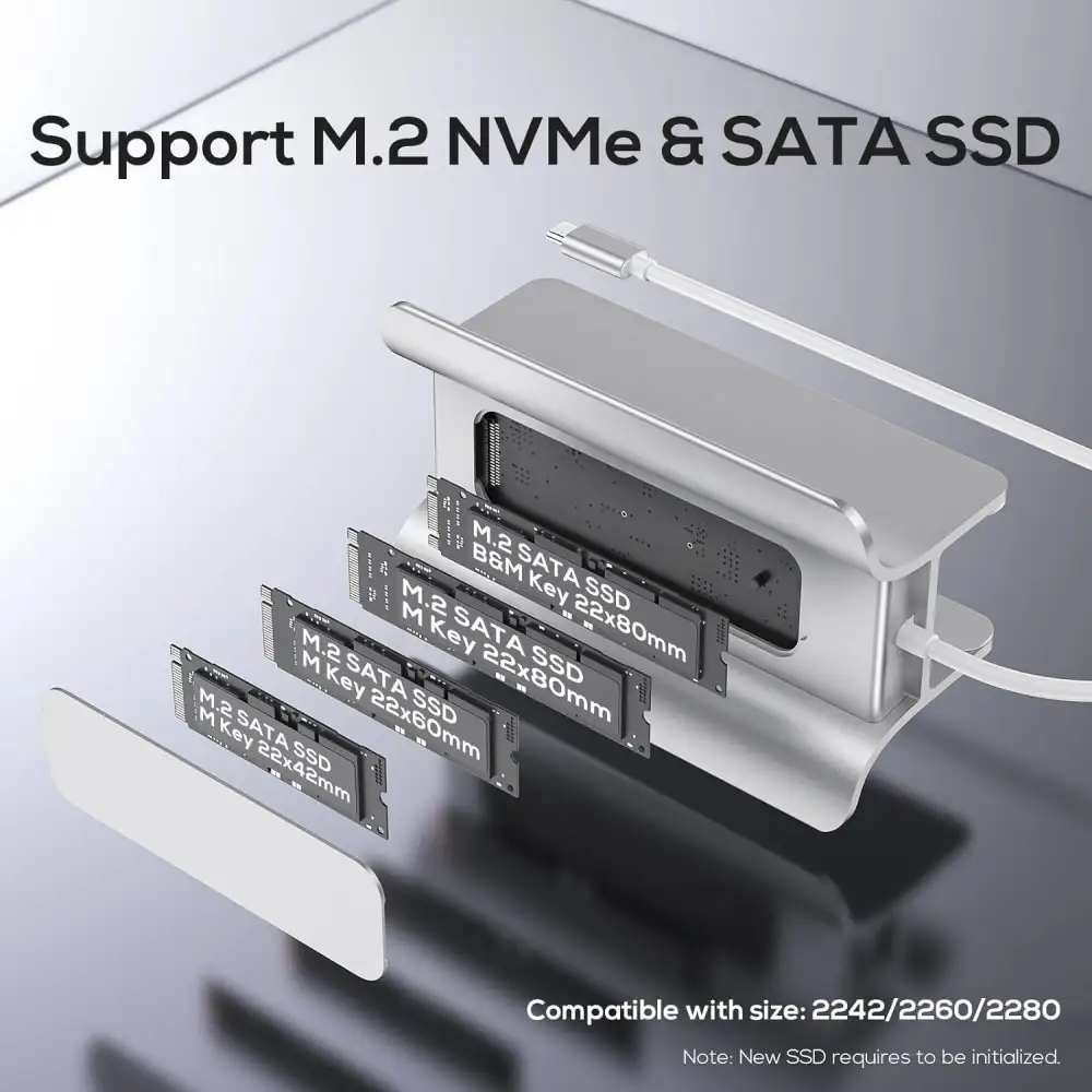 PULWTOP USB C hub expands Mac Mini with NVMe SSD