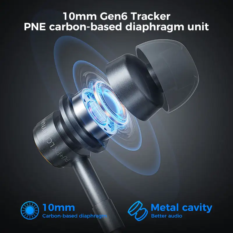 A lifestyle image of the G18 earphones connected to a smartphone during mobile gaming,