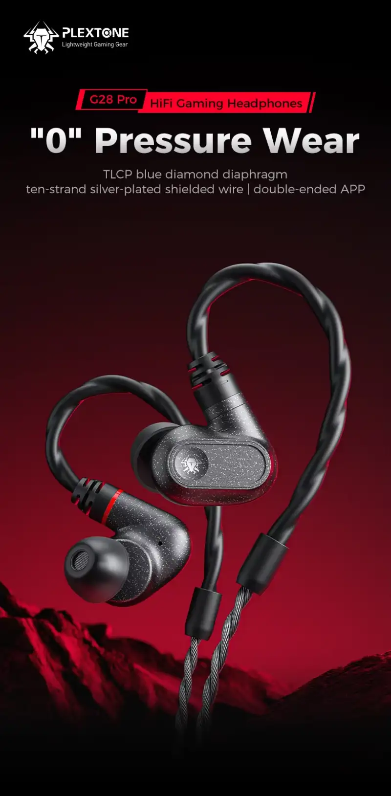 Lightweight G28 Pro design ideal for long gaming sessions
