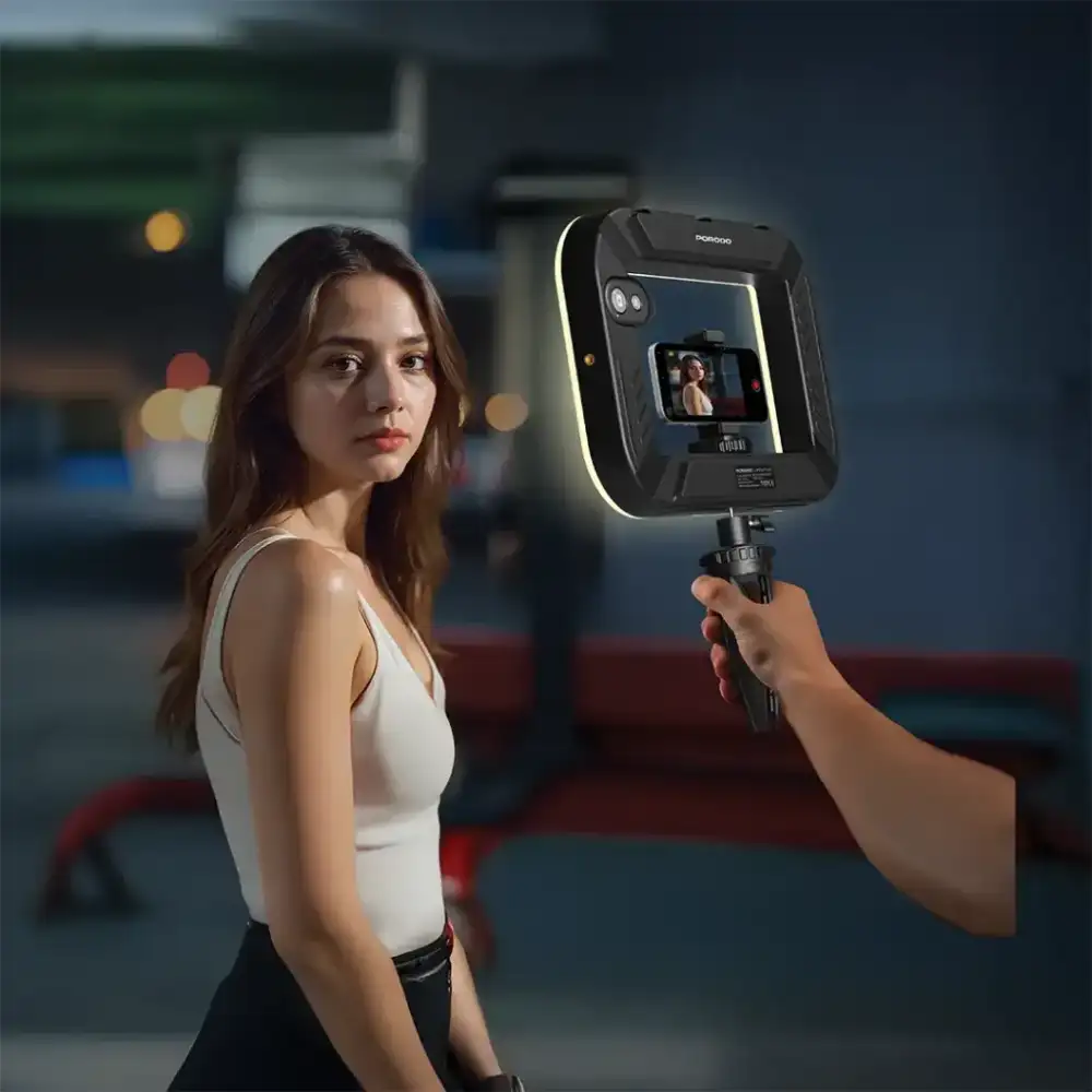 Porodo handheld ring grip light for phone vlogging