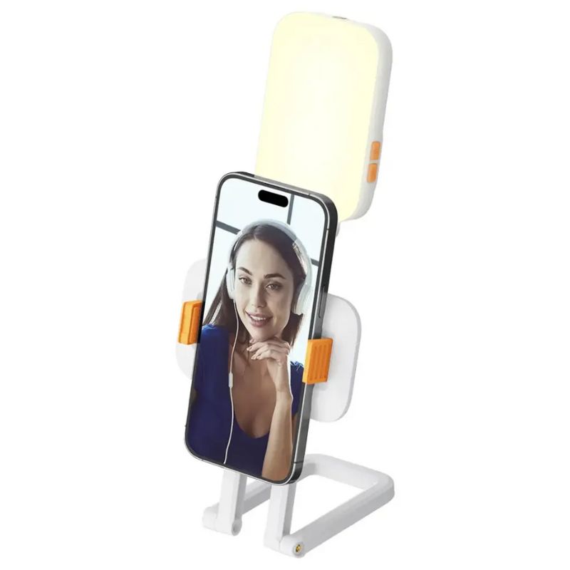 Porodo Lifestyle LumiSnap Foldable RGB Fill Light with Phone Stand