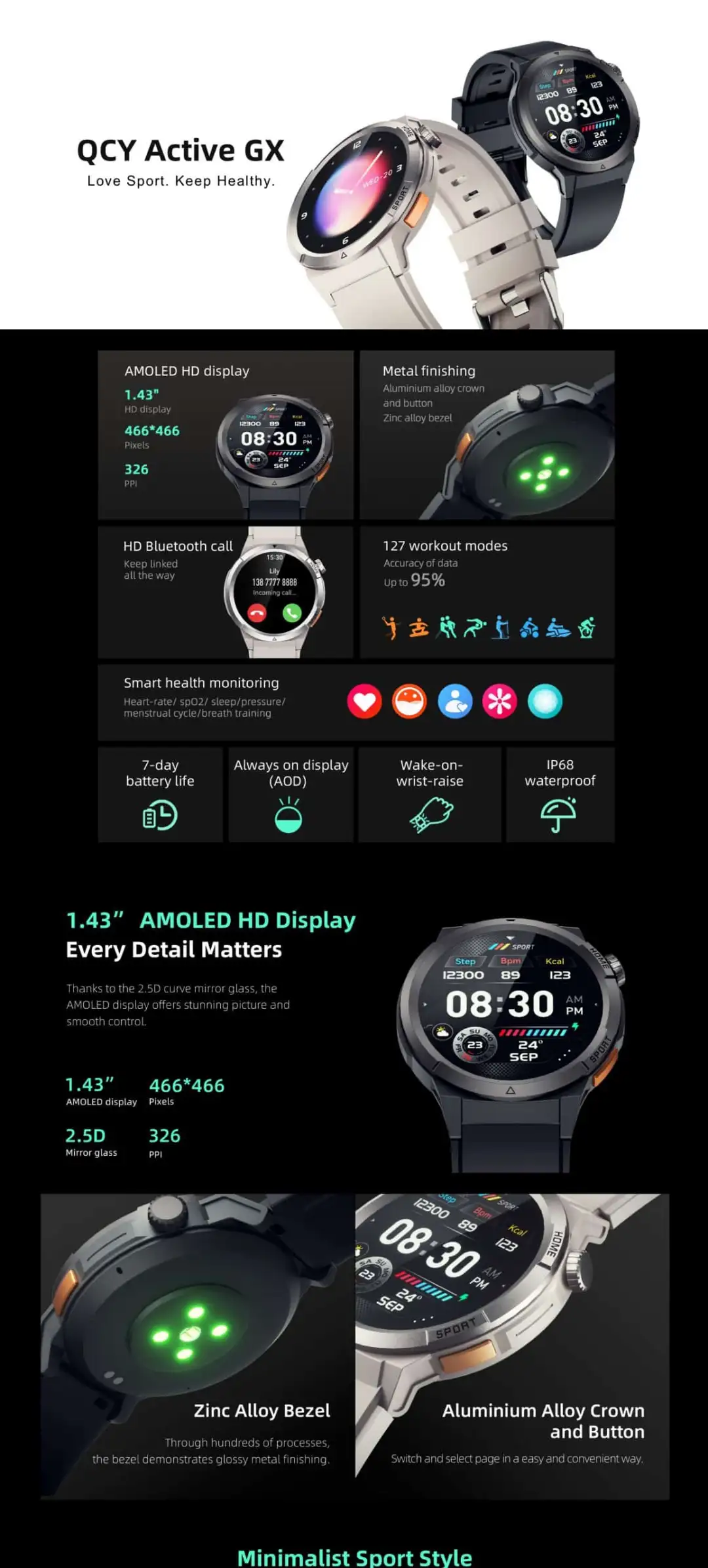 QCY Active GX offers clear calling and smart control