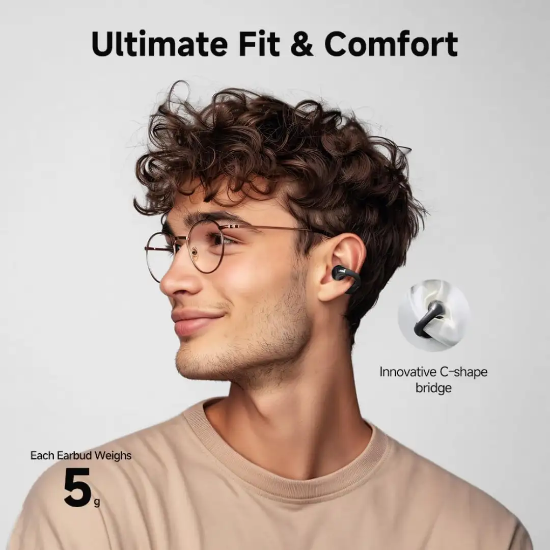 QCY Crossky C30S open-ear headphones with sleek design