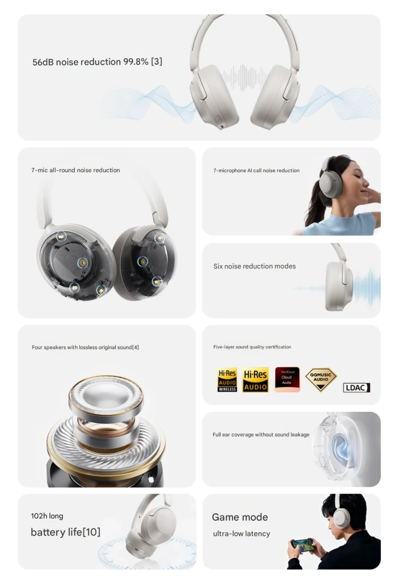 QCY H3S -56dB ANC Wireless Headphones QCY H3S -56dB ANC Wireless Headphones