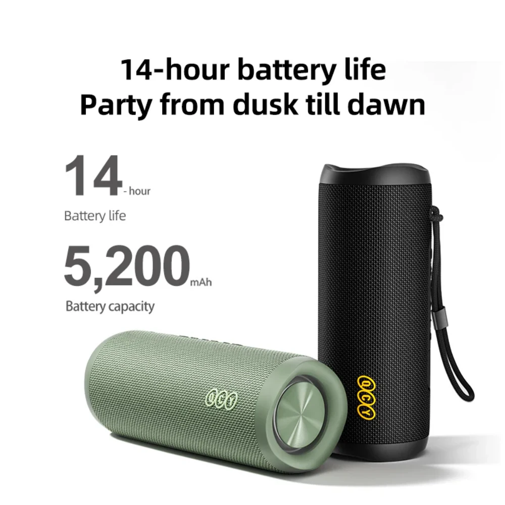 QCY SP7 Portable Bluetooth Speaker with 14-hour battery life and 5200mAh battery