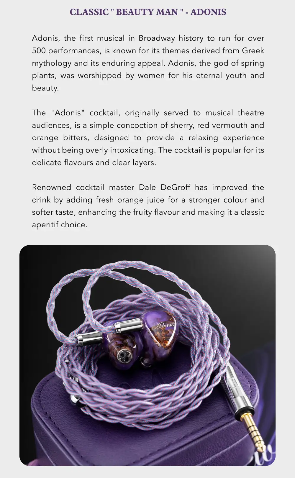 QoA Adonis New Hybrid Earphones Shell Details