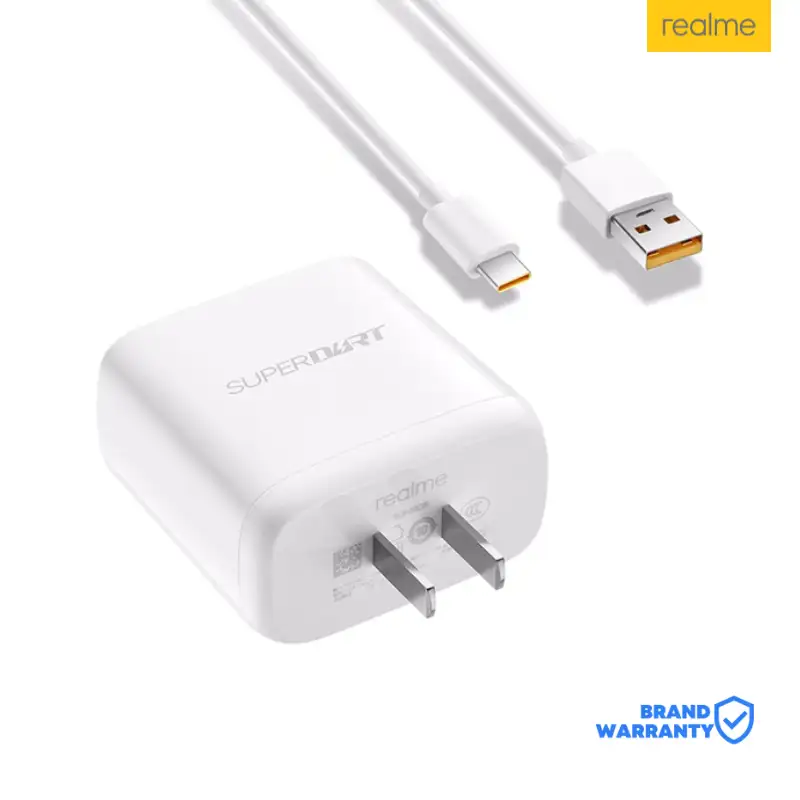 Realme 65W SuperDart Flash Power Adapter With Type-C Charging Cable