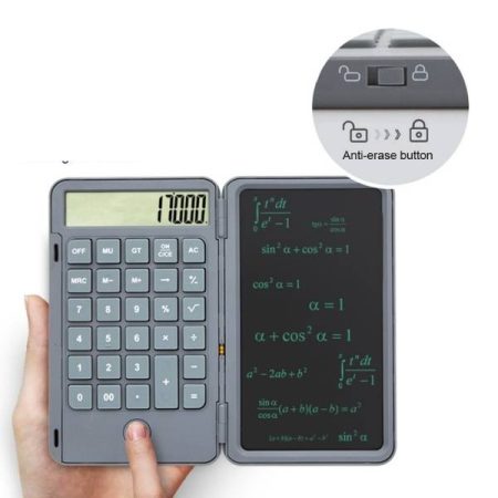 Smart Rechargeable LCD Notepad Calculator with Pen 6.5 Inch