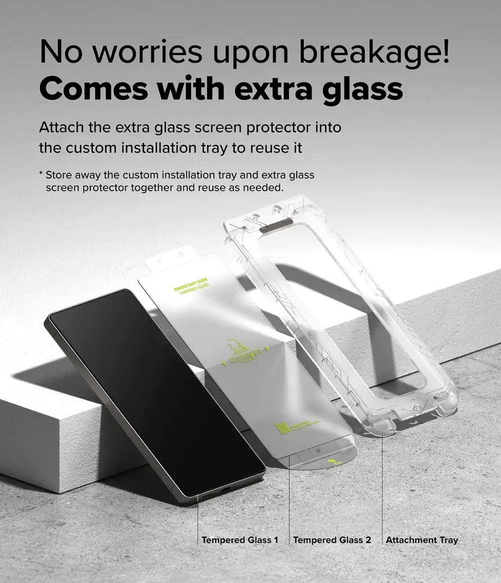 Ringke Easy Slide Tempered Glass Screen Protector for Samsung S25 Ultra [2 Pack]
