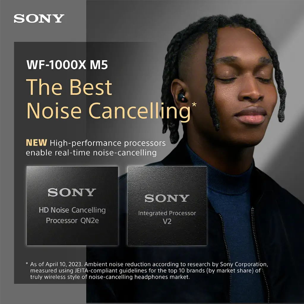 Sony WF-1000XM5 advanced noise cancelling technology