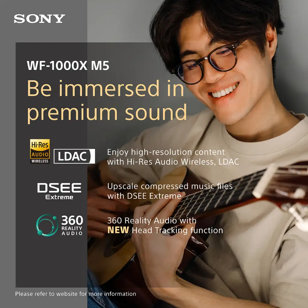Sony WF-1000XM5 LDAC premium wireless sound