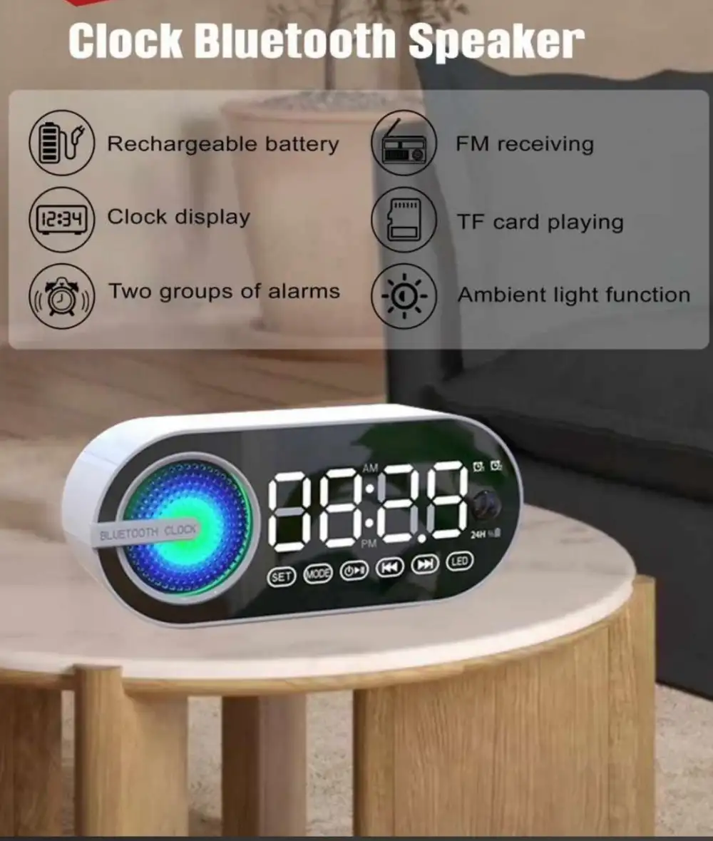 SP85 Digital Clock Bluetooth Speaker