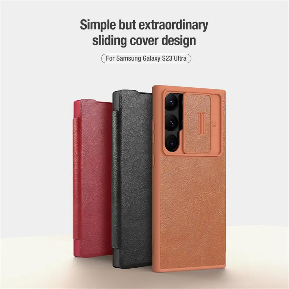  Samsung Galaxy Cover Card Holder PU Leather Flip Phone Protective Case S23/S23 Plus/S23 Ultra