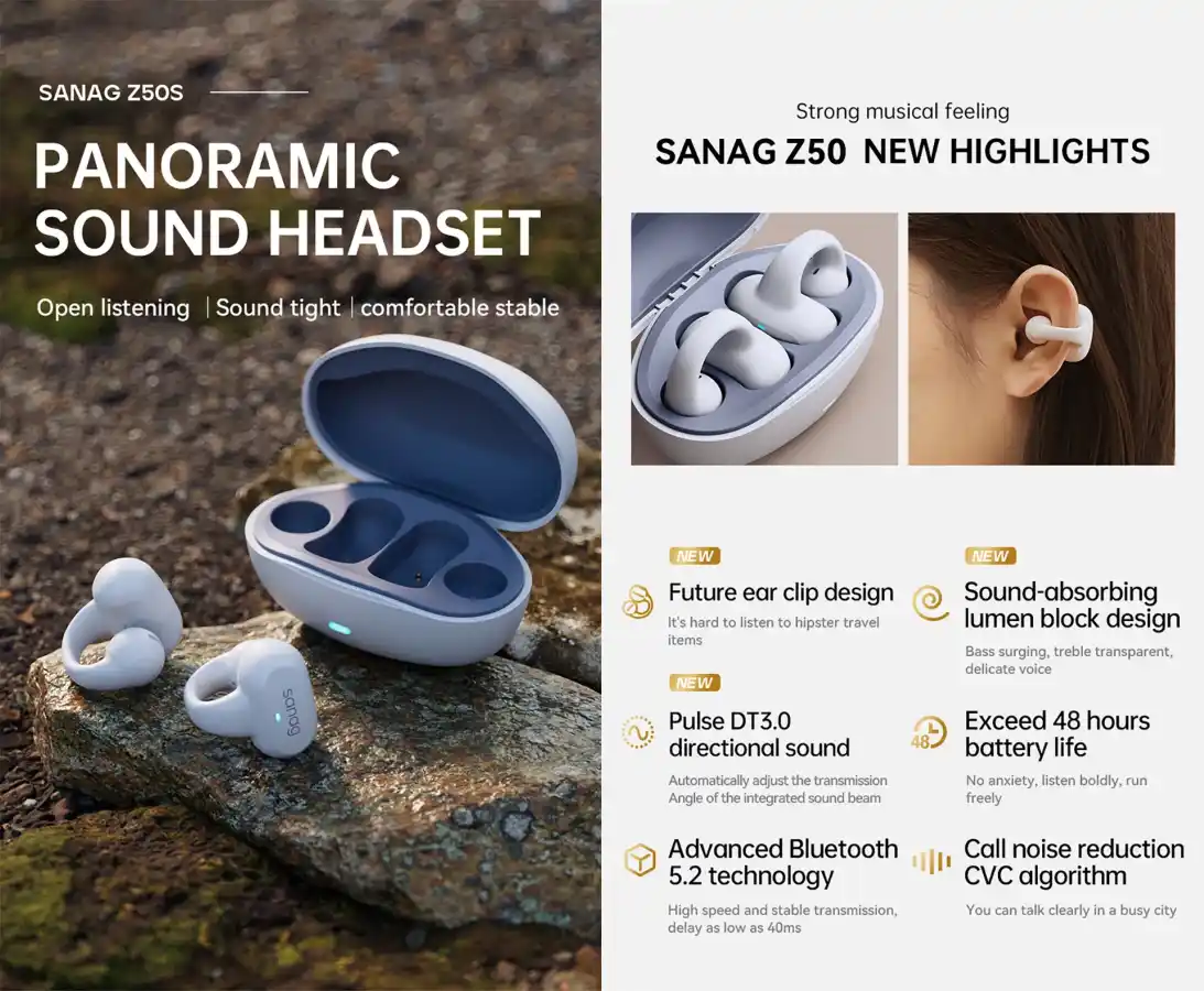 Sanag Z50s Pro Conduction TWS Earbuds in Bangladesh