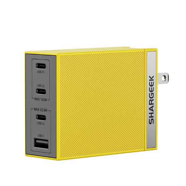 Shargeek 100W Pro GaN Charger with 3 Universal Travel Adapter Plugs