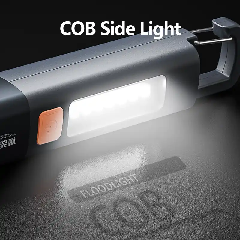 Smiling Shark SD1023 LED Torch Light Type-C Rechargeable with Hook