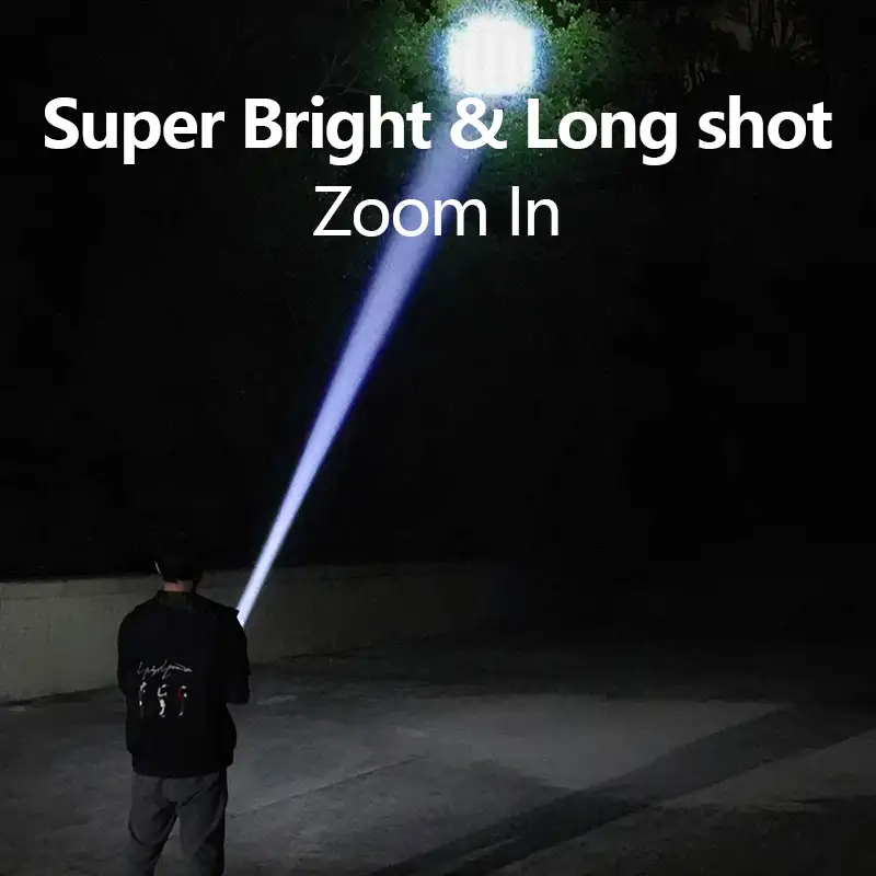 Smiling Shark SD1023 LED Torch Light Type-C Rechargeable with Hook