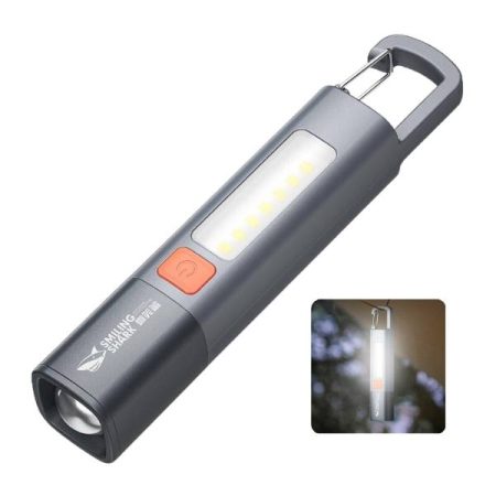 Smiling Shark SD1023 LED Torch Light Type-C Rechargeable with Hook