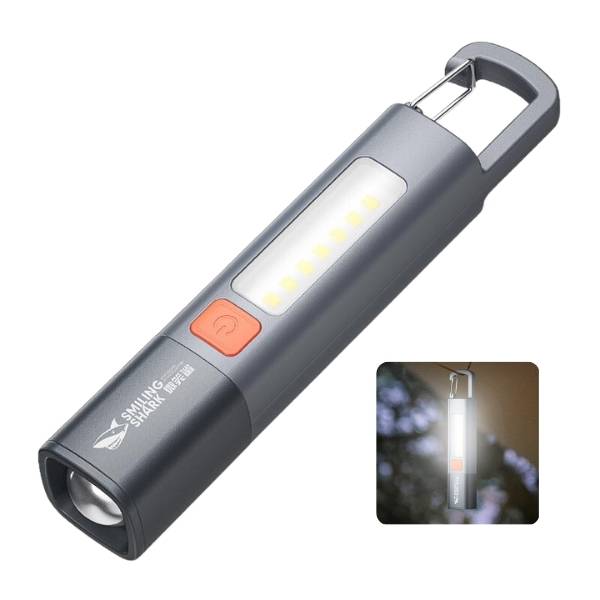 Smiling Shark SD1023 LED Torch Light Type-C Rechargeable with Hook