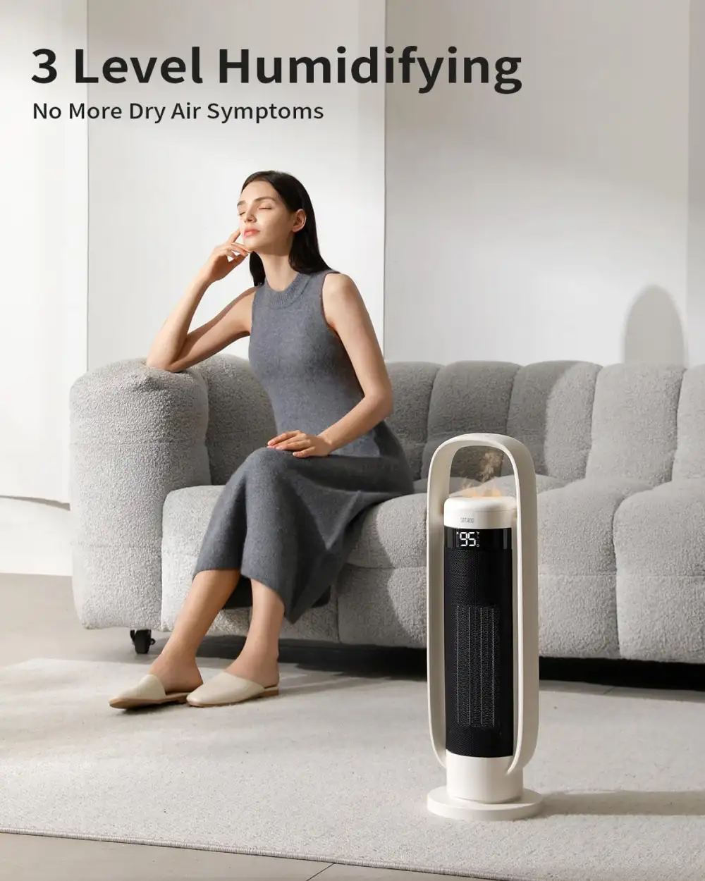 Smart heater keeps room warm with soothing humid air Premium heater planet design for cozy Bangladesh homes
