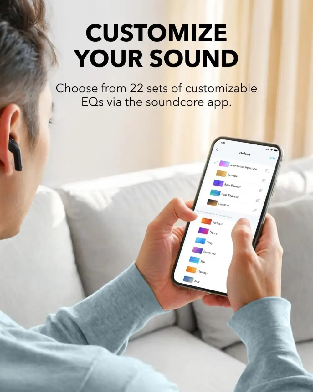 Anker Soundcore K20i semi in-ear earbuds with charging case