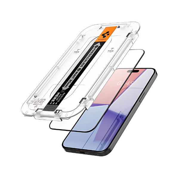 Spigen Glas.tR EZ Fit HD Full Cover Screen Protector for iPhone 15 Pro Max