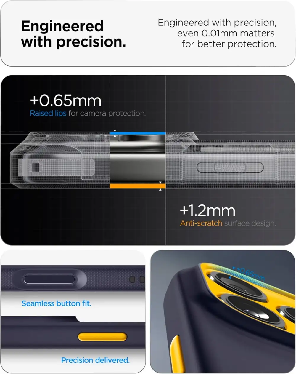 Spigen Nano Pop MagFit Case for iPhone 17 Pro Max – Blueberry Navy