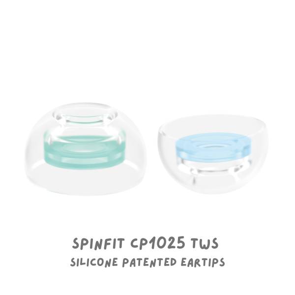 SpinFit CP1025 TWS Silicone Patented Eartips Designed for Ture Wireless Earbuds