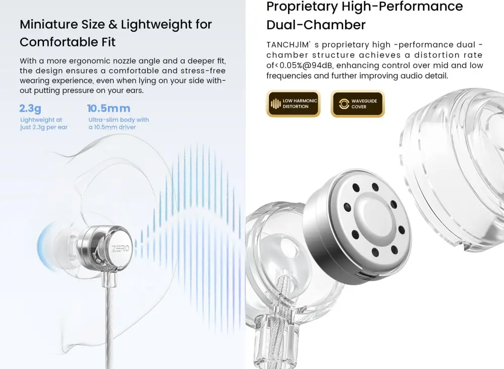 TANCHJIM Zero Ultima Type-C Mic HiFi Earphones-2