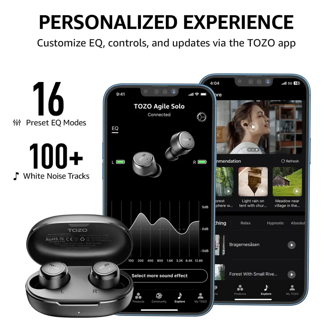 TOZO Agile Solo Ultra lightweight TWS Earbuds