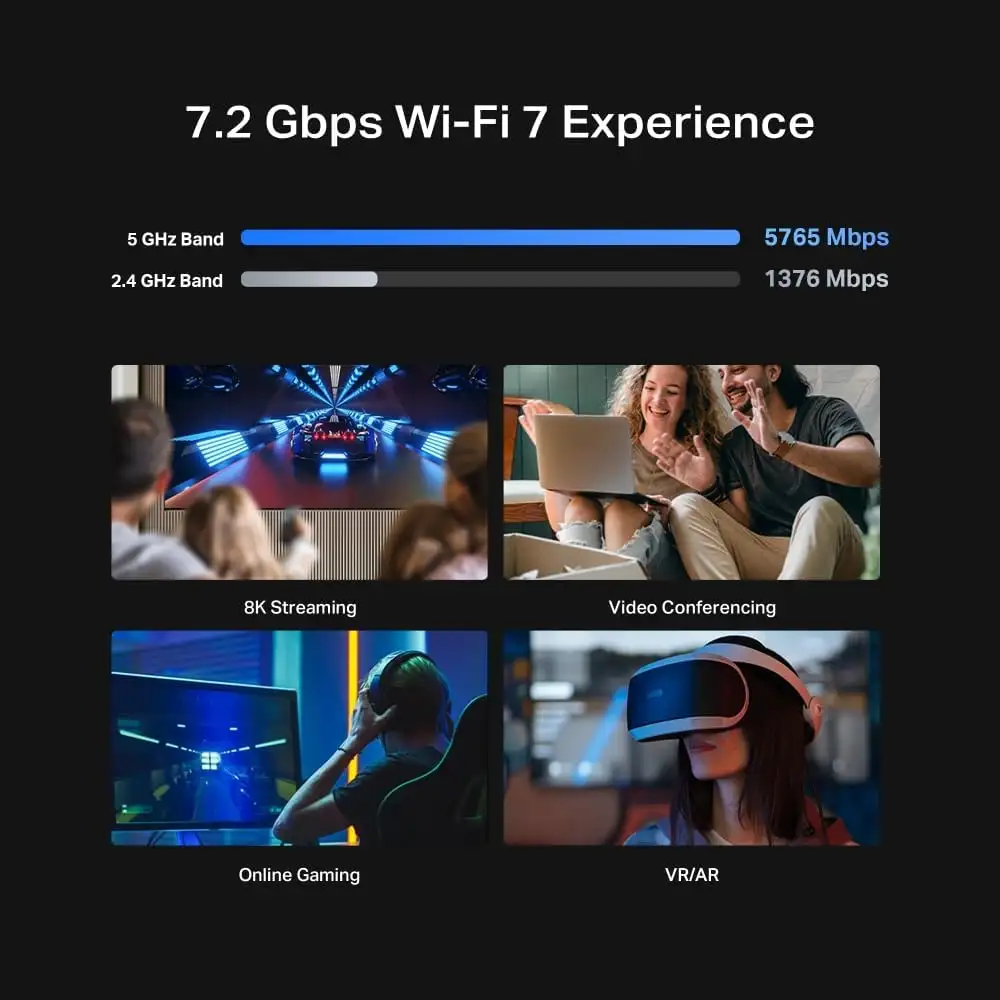 Powerful BE19000 router ensuring strong home coverage