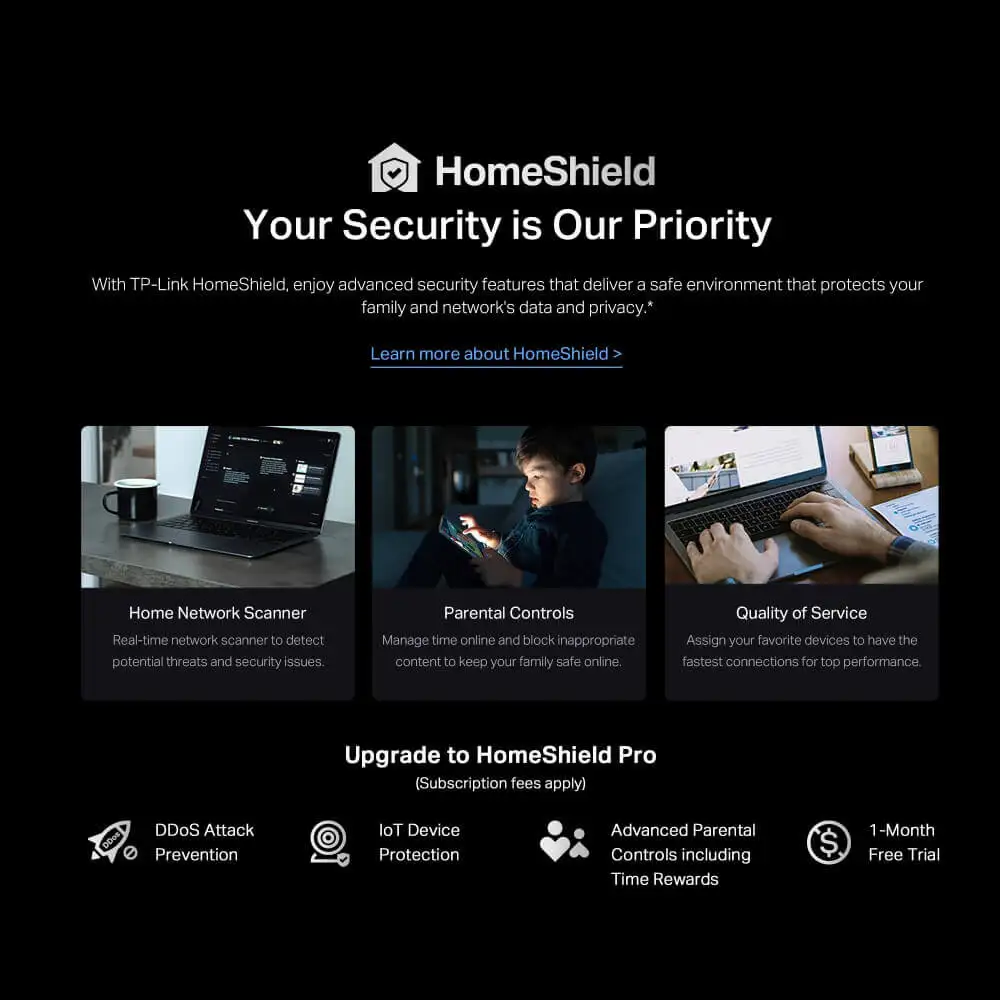 Powerful BE19000 router ensuring strong home coverage
