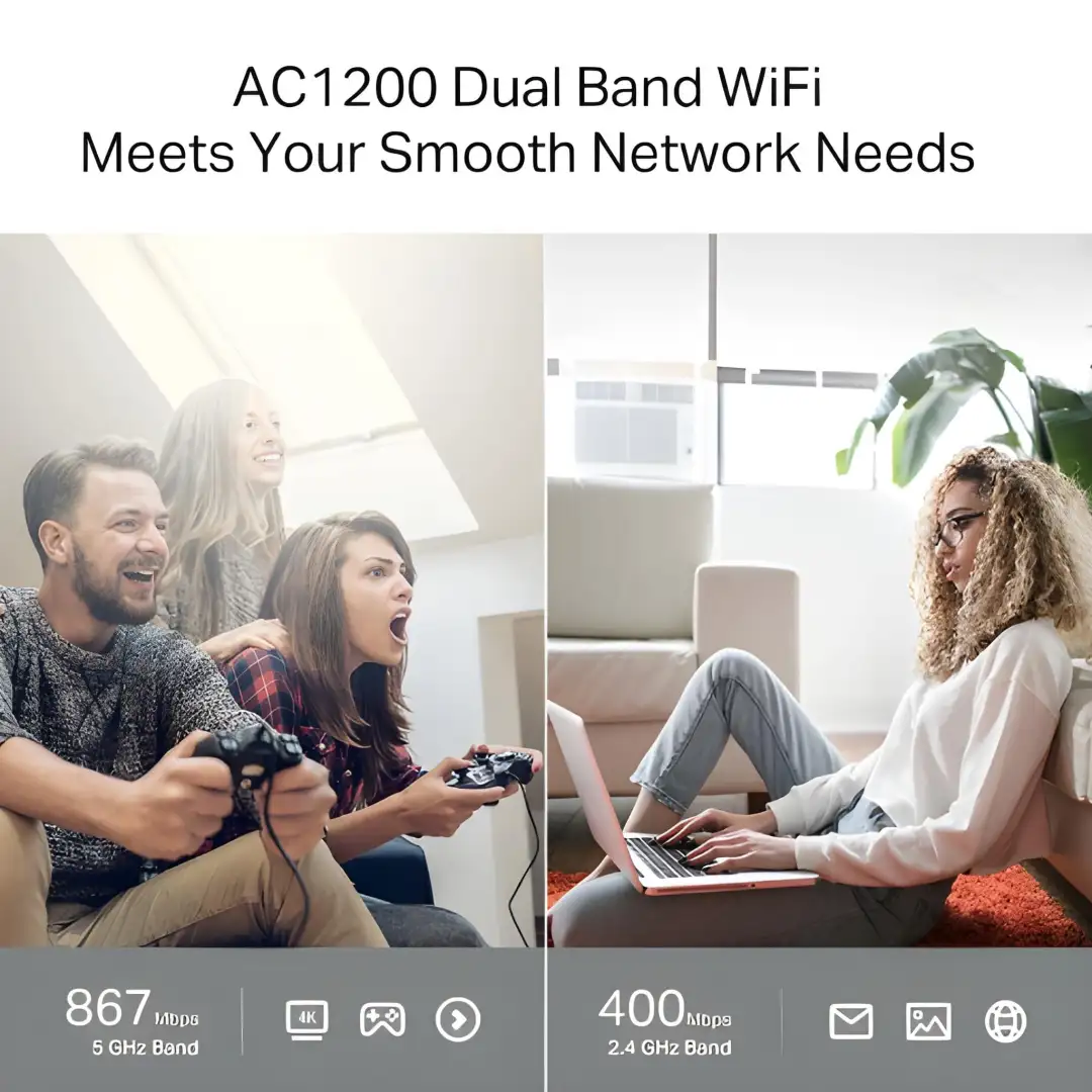 TP-Link Archer C64 AC1200 dual-band gigabit WiFi router
