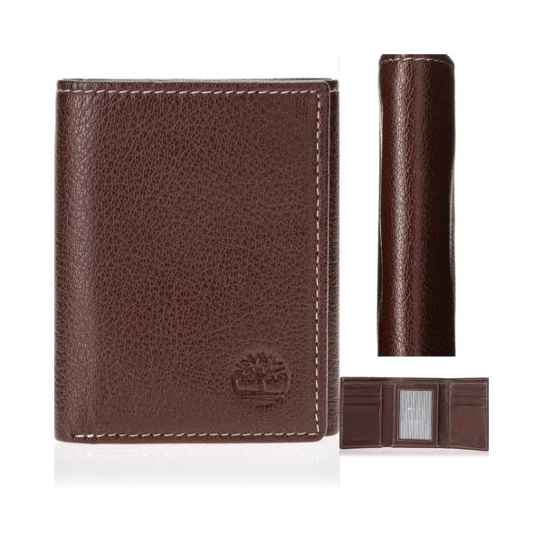 Timberland Men’s Genuine Leather RFID Blocking Trifold Security Wallet