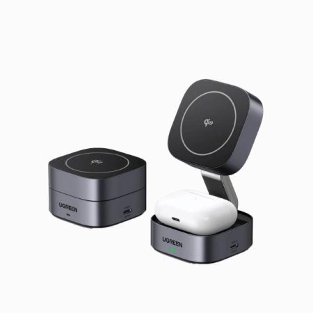 UGREEN 2-in-1 Qi2 Magnetic Foldable 15W Fast Charging Station