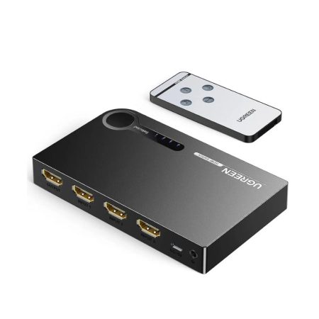 UGREEN 40234 3 In 1 Out 4K HDMI Splitter With IR Remote Control