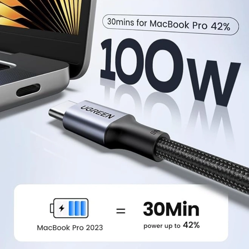 UGREEN L502 USB-C to USB-C 100W Braided Fast Charging Cable