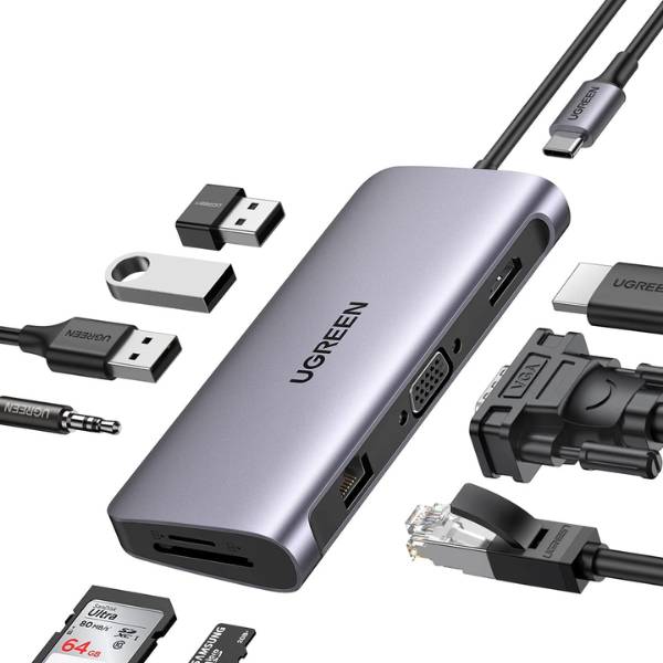 UGREEN 80133 USB-C Multifunction Adapter 10 in 1 Hub Official