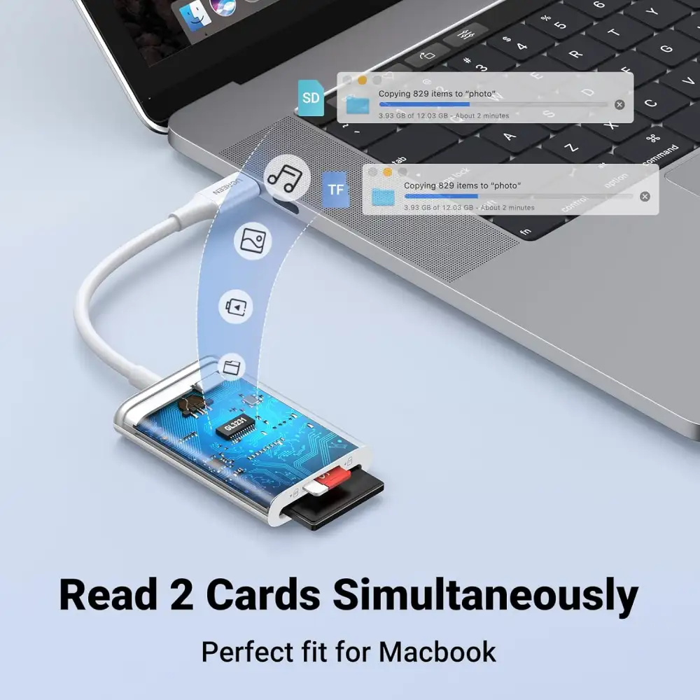 UGREEN CM265 2-in-1 USB-C OTG Card Reader 55853