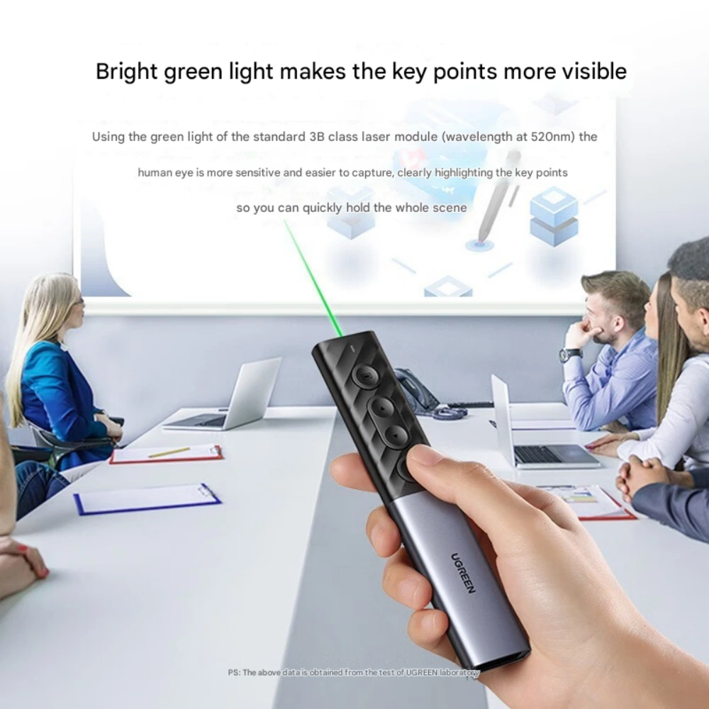 UGREEN Green Laser Wireless Rechargeable Pointer Presentation Remote