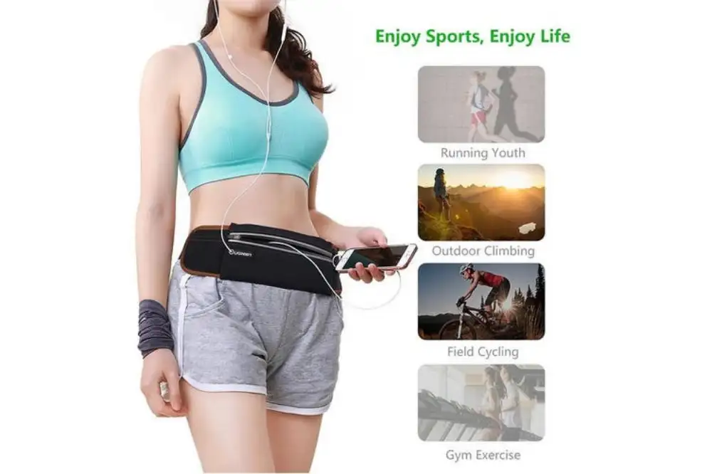 UGREEN LP112 (20818) Outdoor Running Waist Belt Pack - Black